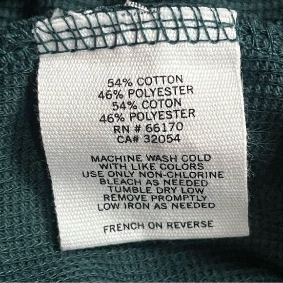 BDG Slim Fit Thermal V-Neck Long Sleeve Top Green Size XS - Picture 10 of 10